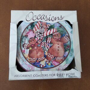 Occasions Absorbent Christmas Coasters - set of 6